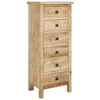Kommode Carl in Naturfarben - Schwarz/Naturfarben, ROMANTIK / LANDHAUS, Holz/Metall (47/110/35cm) - Zandiara