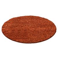 Hochflorteppich Life Terracotta Ø ca. 160cm - Terracotta, Trend, Textil (160cm)