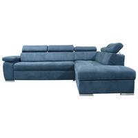 Sedežna Garnitura Casti Ii, Temno Modra, Ležišče, Predal - barve kroma/temno modra, Moderno, umetna masa/tekstil (270/205cm) - Mömax