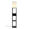 GOLVLAMPA SVEN - vit/svart, Basics, metall/trämaterial (26/160/26cm)