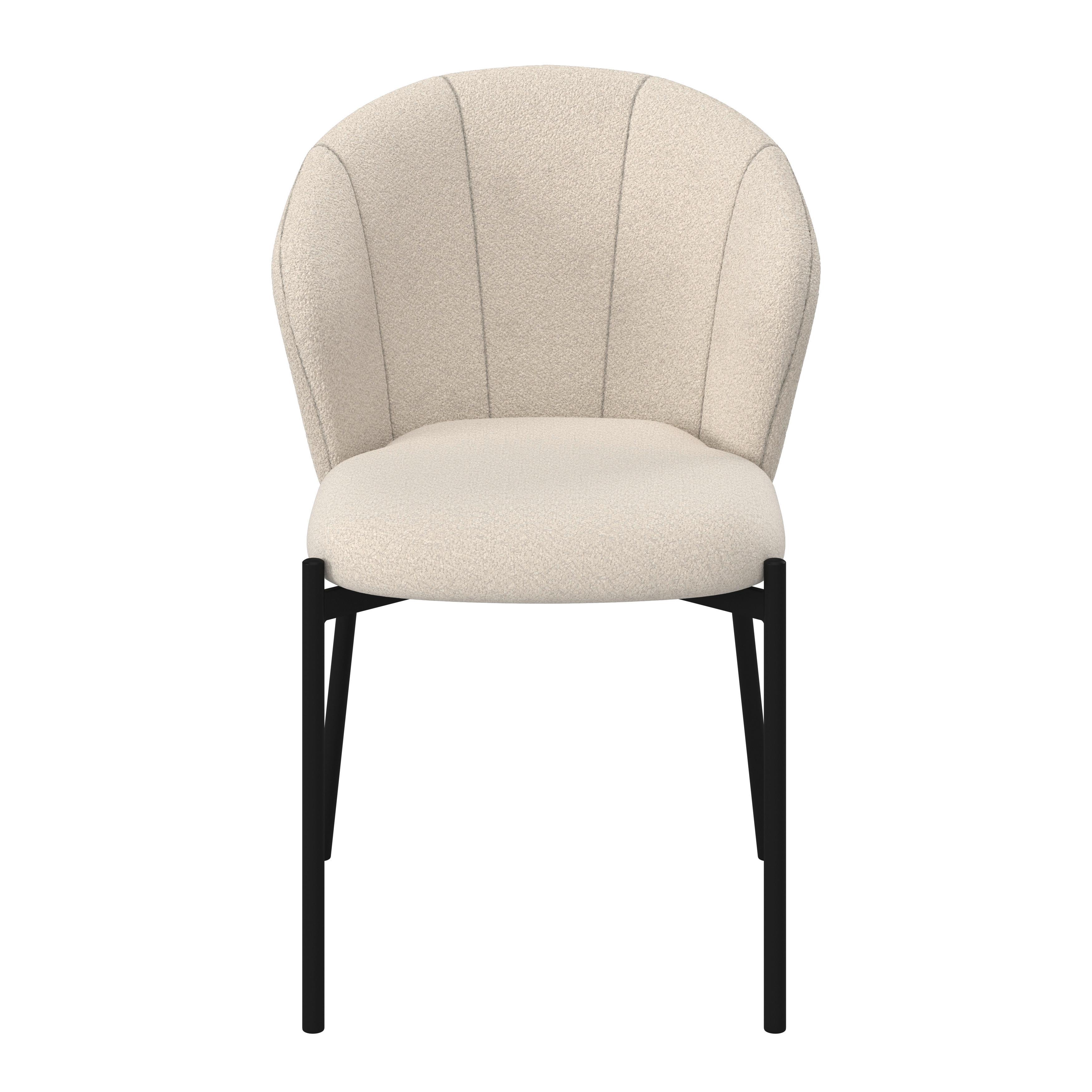 STOL ZOEY - beige/svart, Modern, metall/trä (48/79/61cm) - Bessagi Home