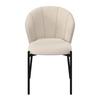 STOL ZOEY - beige/svart, Modern, metall/trä (48/79/61cm) - Bessagi Home