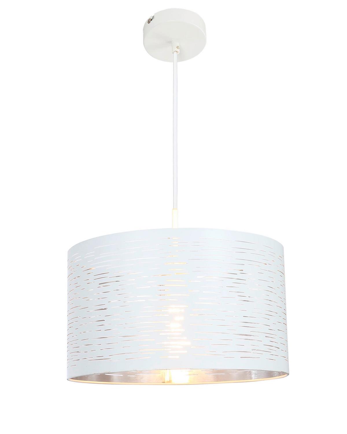 Viseča Svetilka 15341 - barve kroma/bela, Design, kovina/umetna masa (38/120cm) - Globo