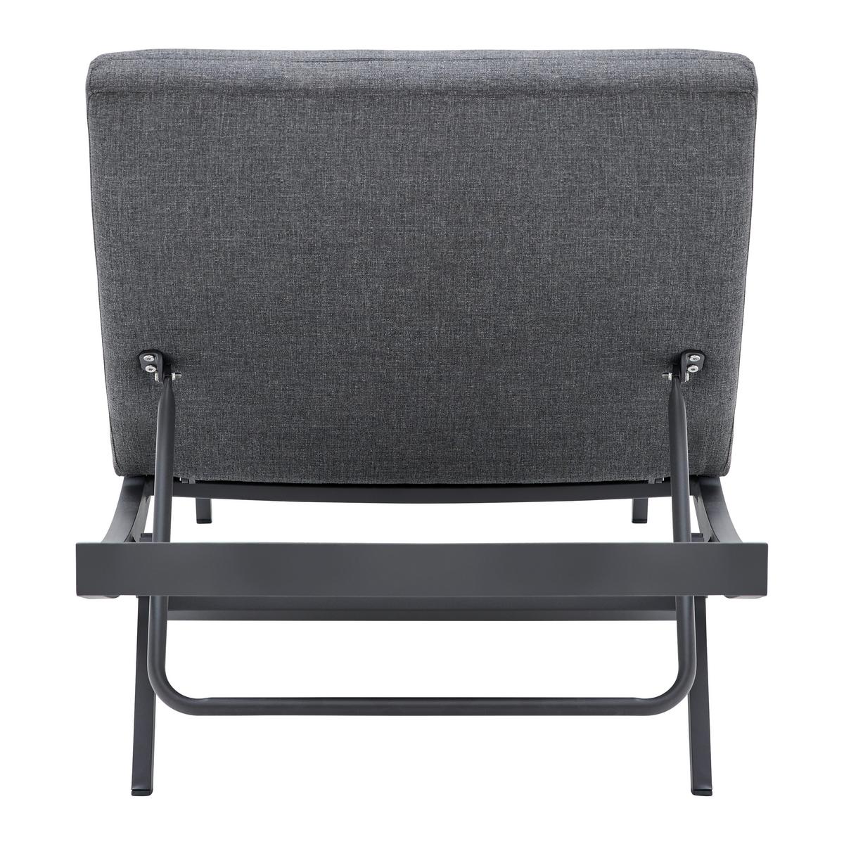 Kerti Napozóágy Klara - sötétszürke, Modern, textil/fém (200/66/43cm) - Bessagi Garden