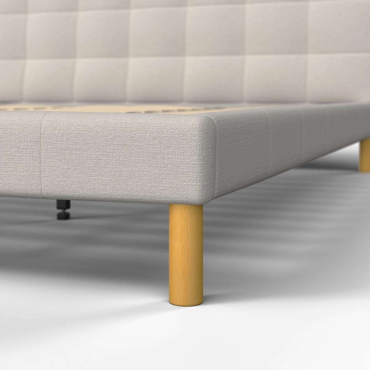 Oblazinjena Postelja Mara - bež/naravne barve, Moderno, kovina/tekstil (180/200cm) - Bessagi Home