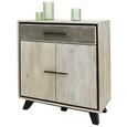 Kommode Mangoholz - Naturfarben/Grau, MODERN, Holz/Stein (90/96/40cm) - Modern Living Kommode Mangoholz - Naturfarben/Grau, MODERN, Holz/Stein (90/96/40cm) - Modern Living