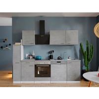 Kuhinjski Blok Z Aparati Malia, 250cm - barve nerjavečega jekla/siva, Basics, kovina/leseni material (250cm) - Respekta