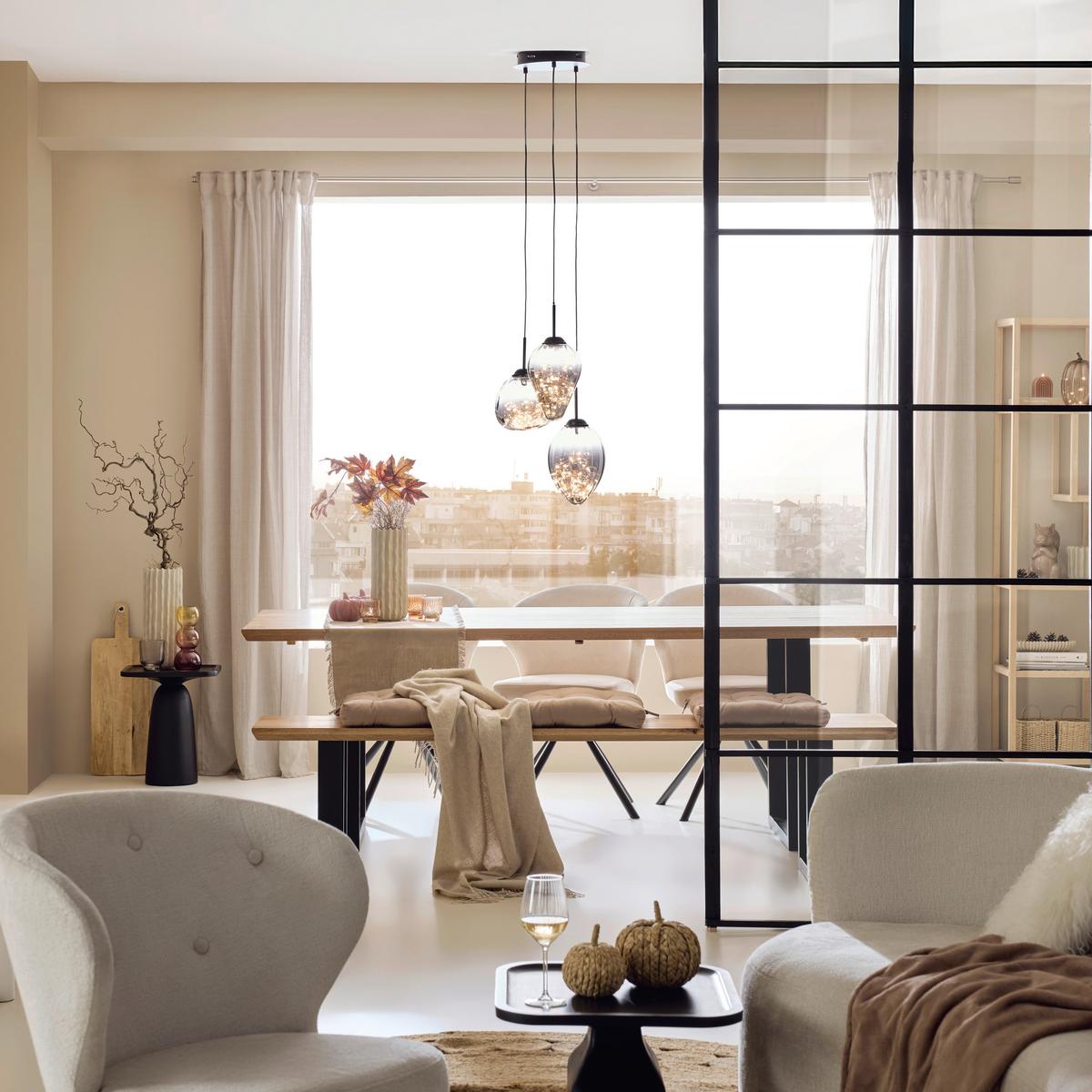 LED-Hängeleuchte Exclo Schwarz max. 24 Watt - Schwarz, MODERN, Glas/Metall (39/39/120cm) - Mömax