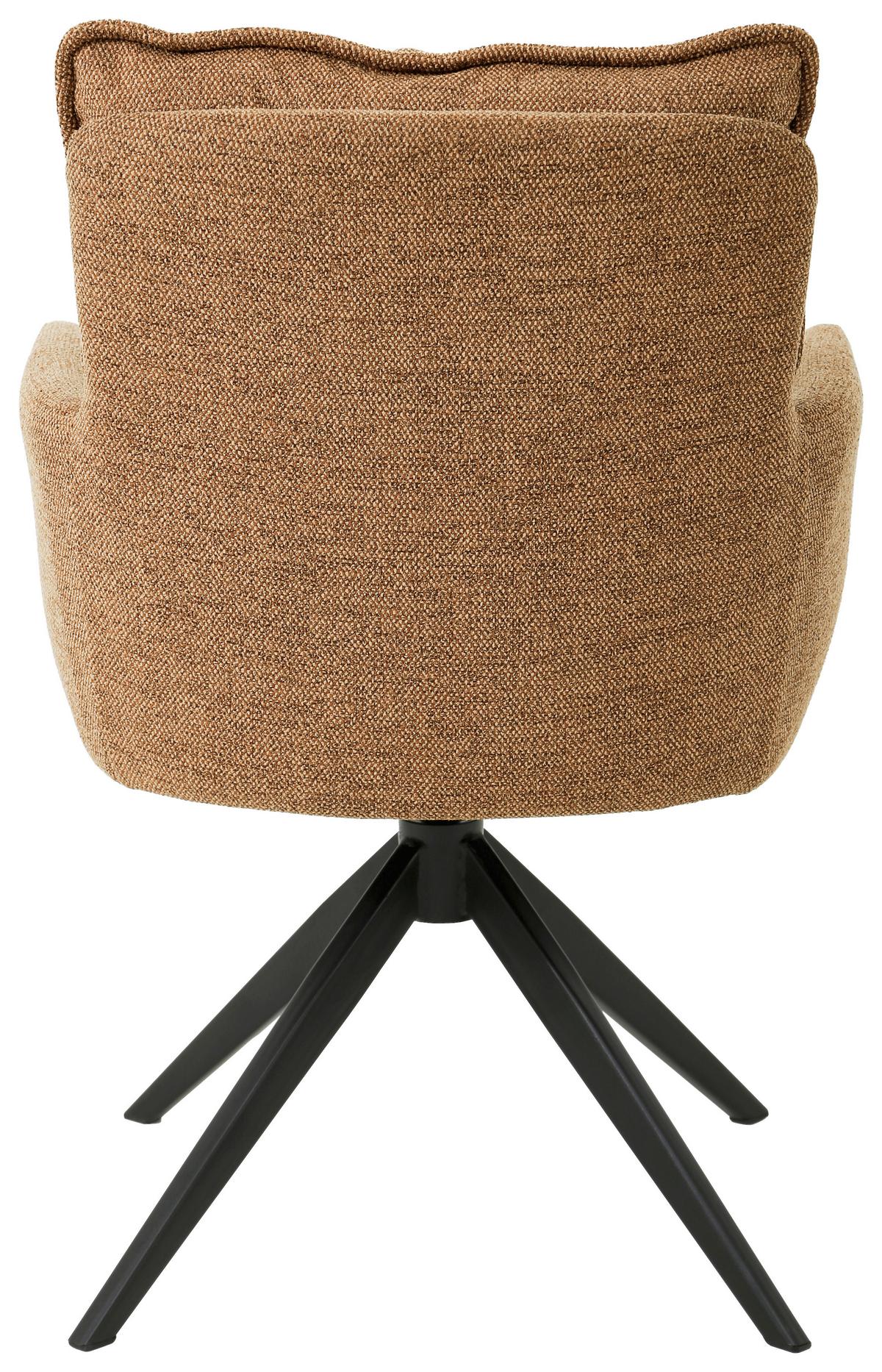 KRZESŁO Z PODŁOKIETNIKAMI BIG JOE -EXKLUSIV- - czarny/pomarańczowy, Design, metal/tkanina (61/90/67cm) - Novel