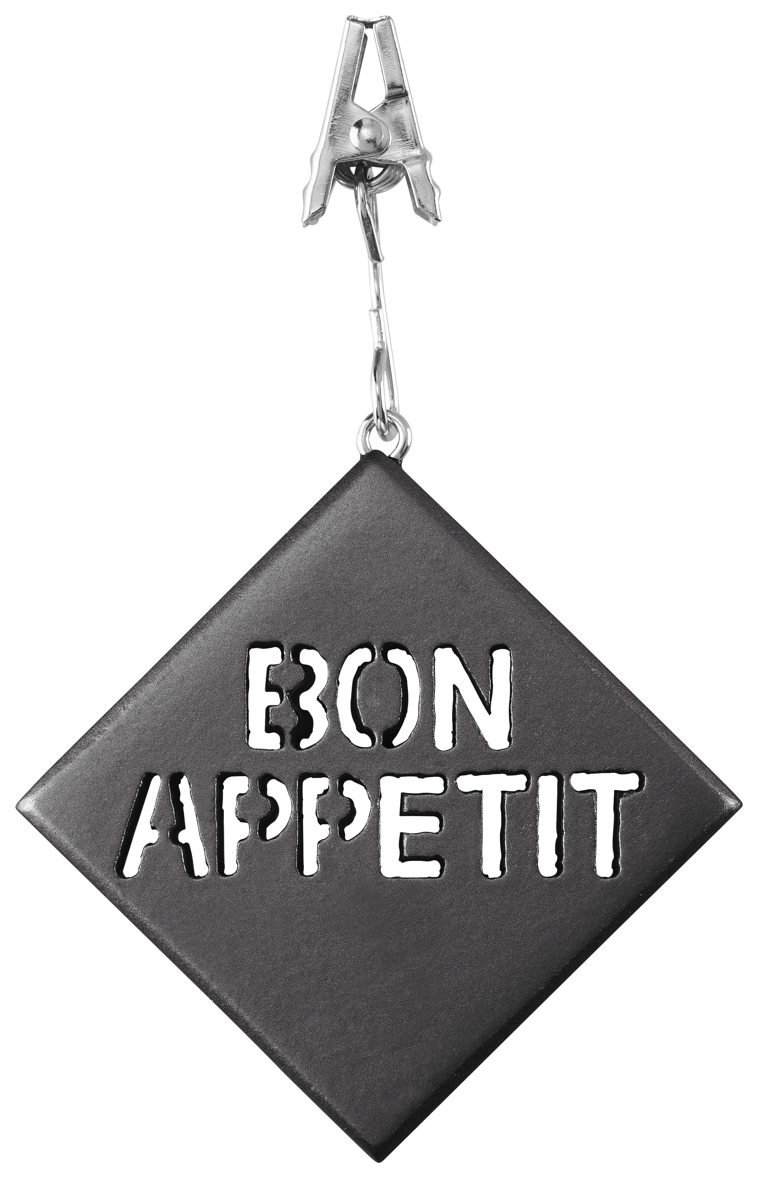 Tischtuchbeschwerer Bon Appetit, 4-teilig - Anthrazit/Rot, Naturmaterialien/Metall (4,5/4,5cm) - Modern Living