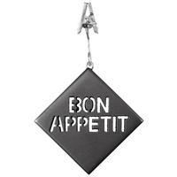 Tischtuchbeschwerer Bon Appetit, 4-teilig - Anthrazit/Rot, Naturmaterialien/Metall (4,5/4,5cm) - Modern Living