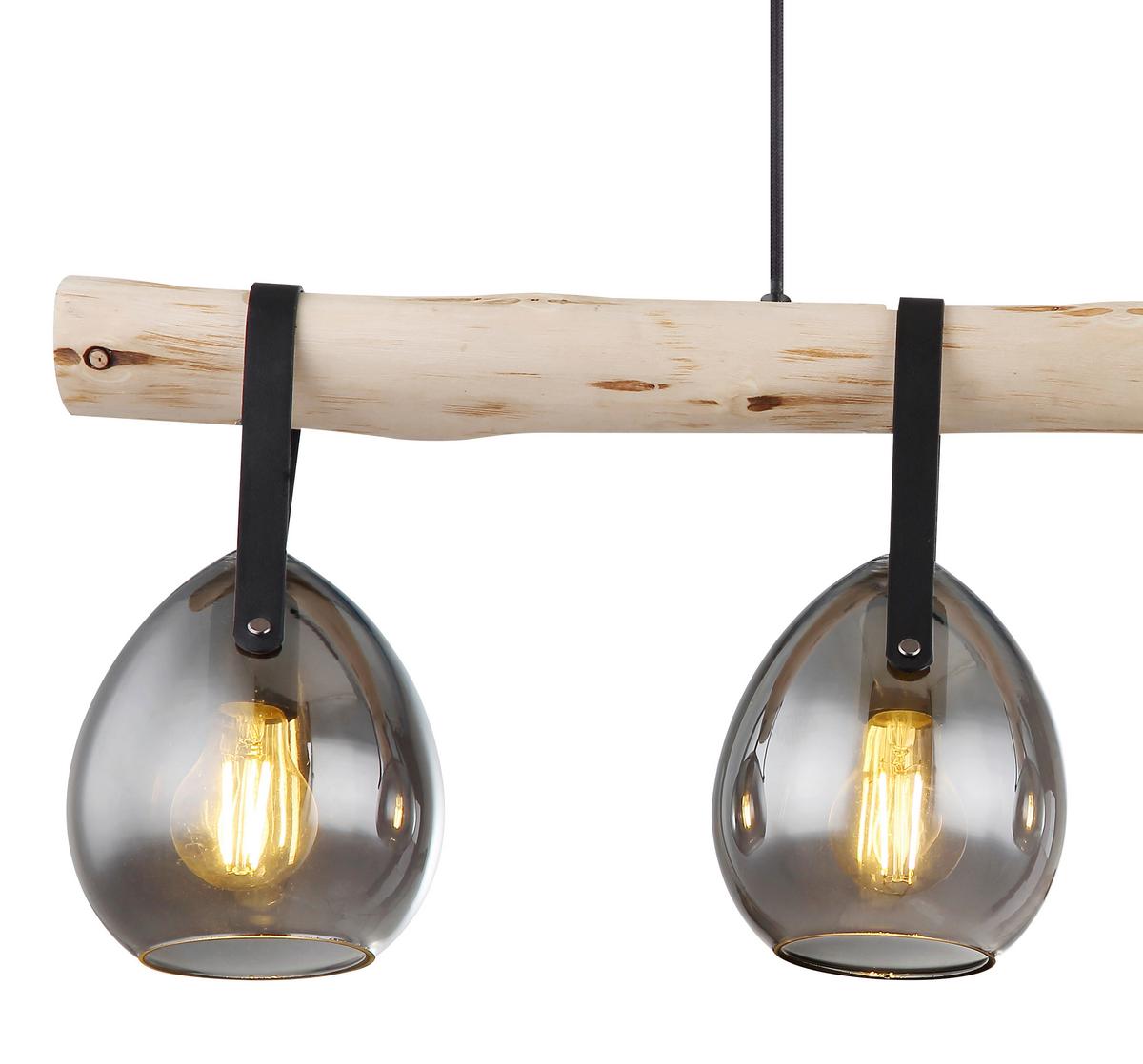Viseća Svjetiljka 15568-4h - crna, Design, staklo/metal (100/15/117cm) - Globo