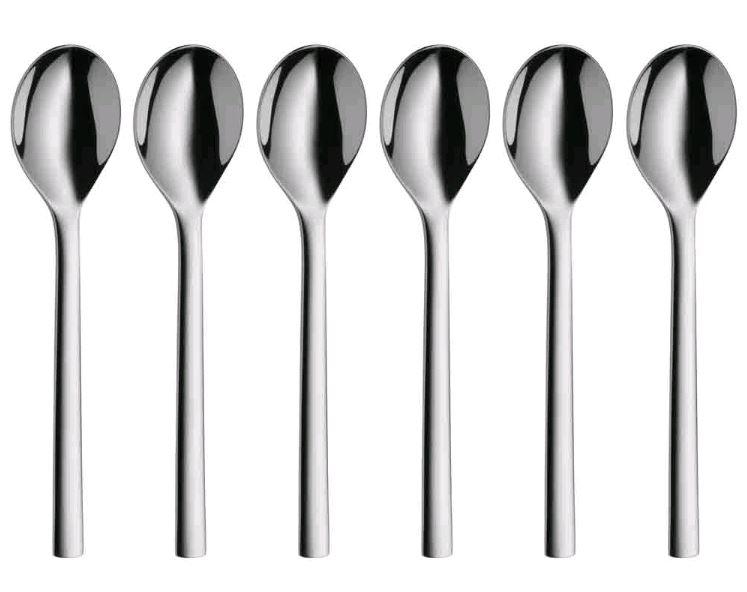 ZESTAW ŁYŻECZEK DO KAWY 12 9174 6046 WMF - kolor srebrny, Basics, metal - WMF