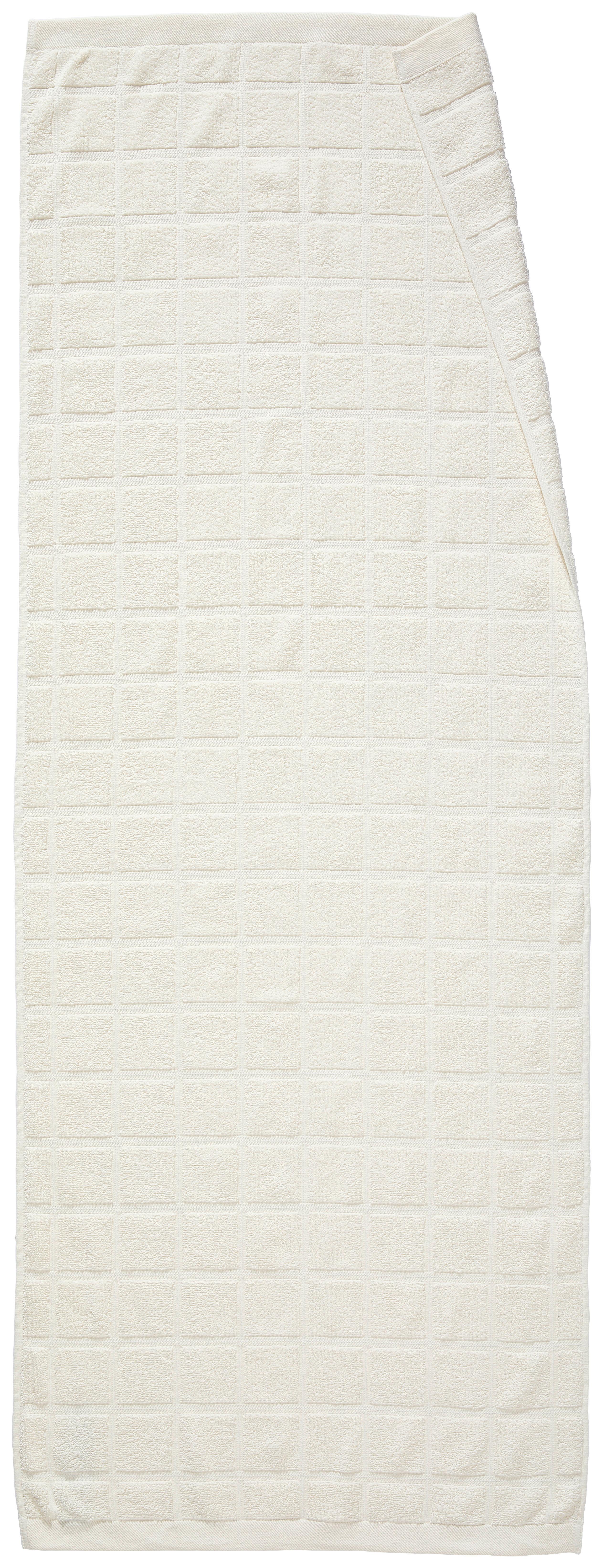 RĘCZNIK DO SAUNY CHECK - biały, tkanina (70/180cm) - Esposa