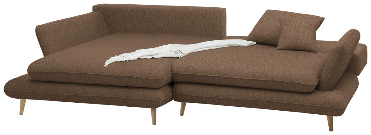 Kutna Garnitura Monte - cappuccino/prirodne boje, Romantično / ladanjski, tekstil/drvo (181/283cm) - Premium Living