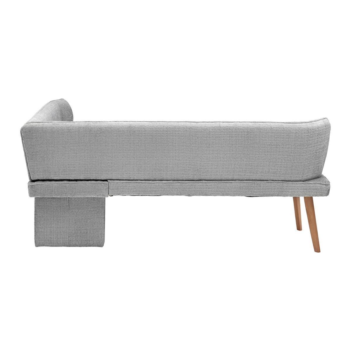 Eckbank Alba links Hellgrau - Eichefarben/Hellgrau, Modern, Holz/Textil (217/87/173cm) - Mömax