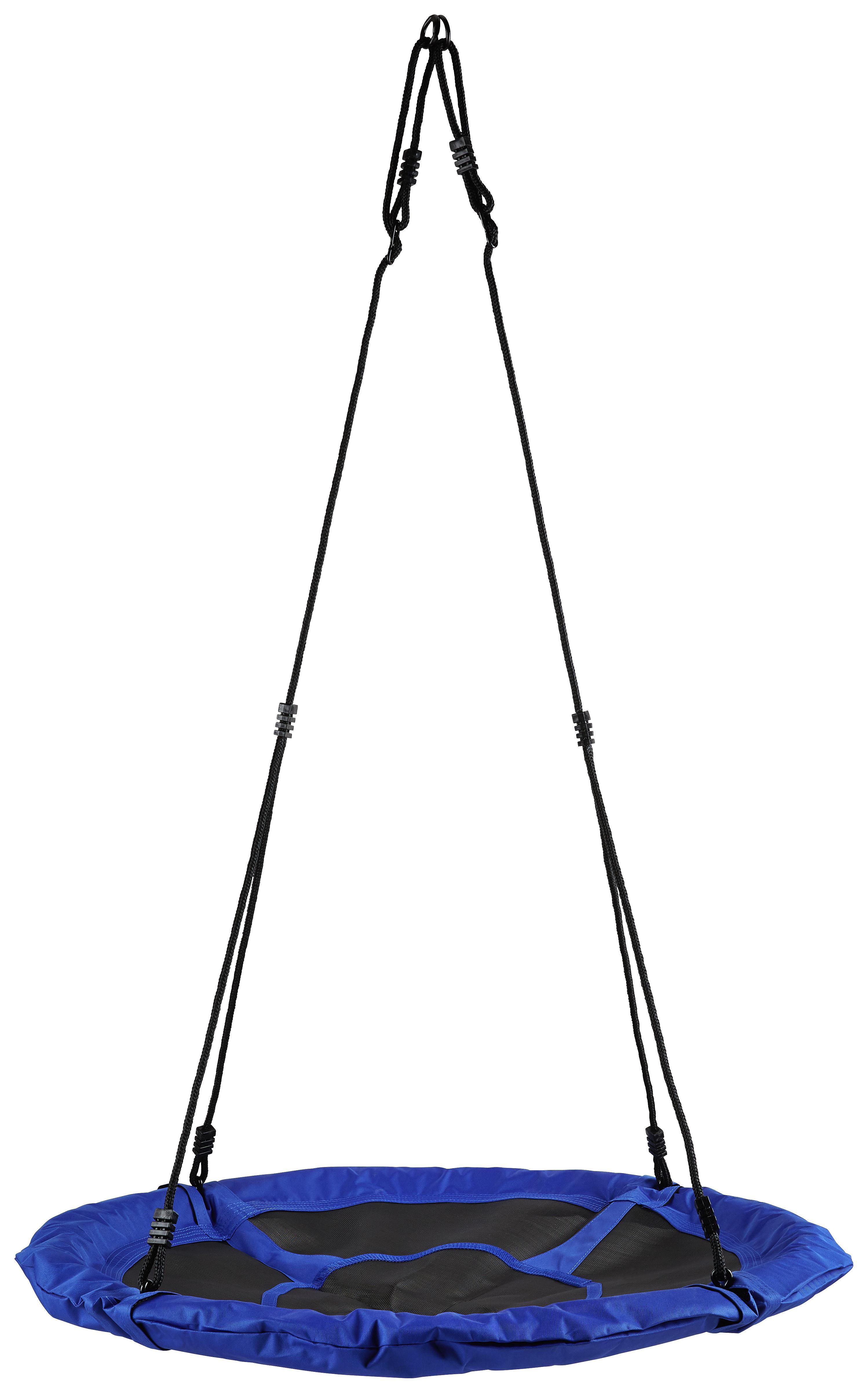 Nestschaukel Nelly in Blau Ø ca. 100cm - Blau, Basics, Textil (100cm)