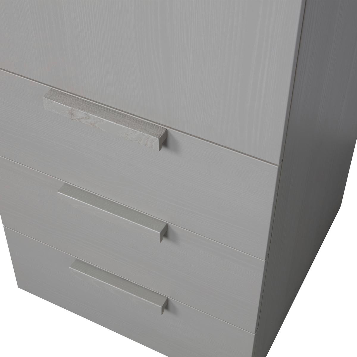 DREHTÜRENSCHRANK Rens, Grau B: 55 cm - Grau, Design, Holz (55/210/58cm) - Livetastic