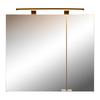 SPEGELSKÅP ARIS -EXKLUSIV- - svart/ekfärgad, Modern, metall/trämaterial (80/70/20cm) - Mömax