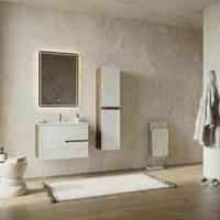 Element Ispod Umivaonika Eva - boje oraha/bijela visoki sjaj, Moderno, drvni materijal (60/51/46cm)