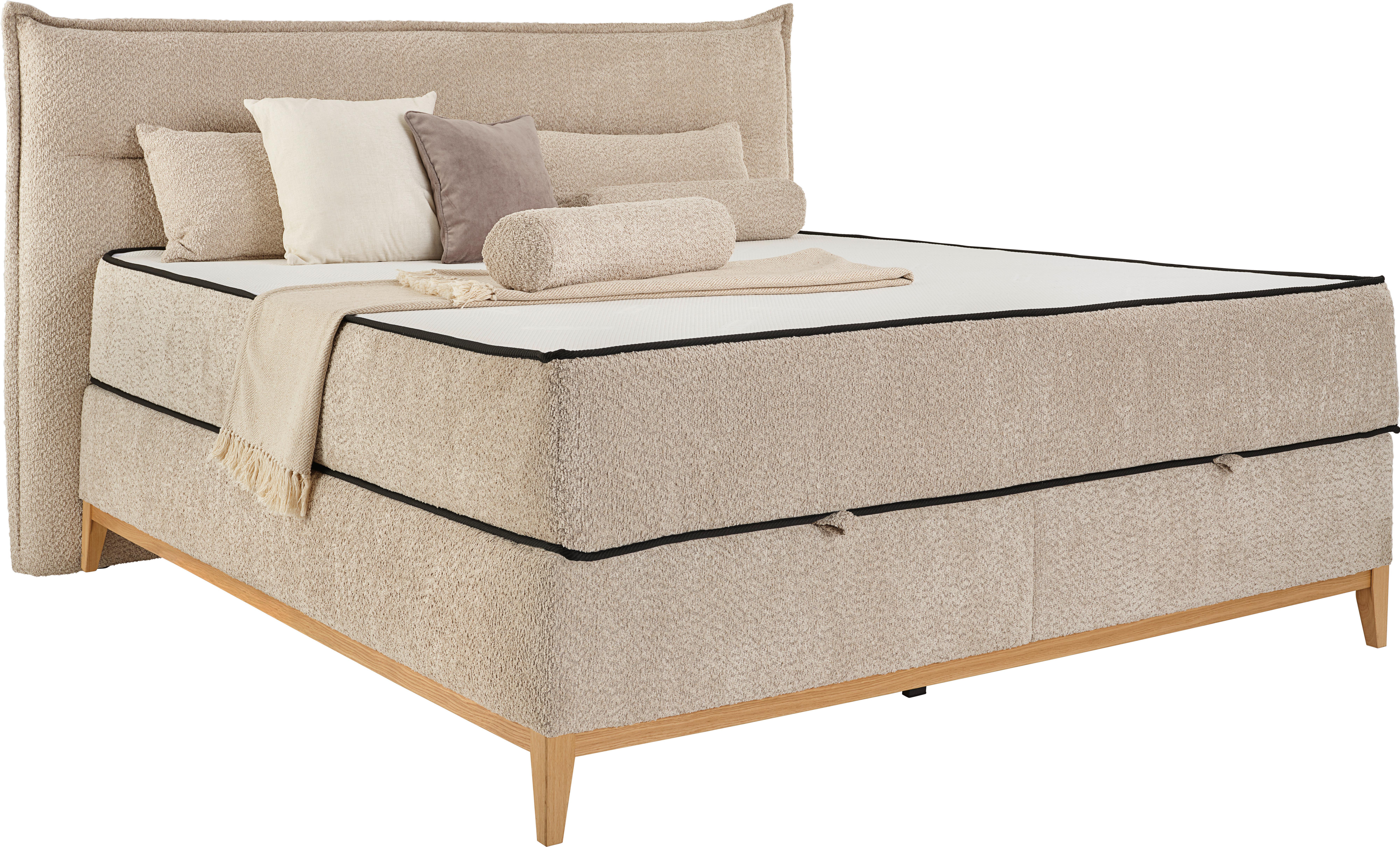 Box Krevet Smile - krem, Konvencionalno, drvni materijal/drvo (180/200cm) - Premium Living