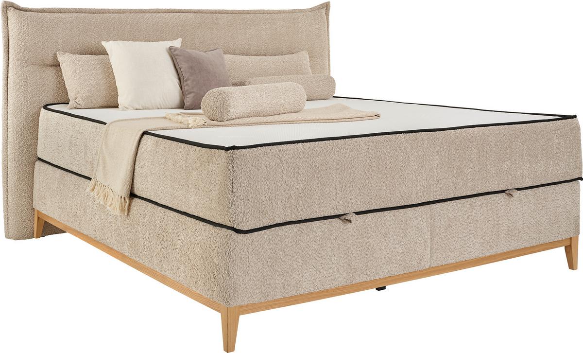 Box Krevet Smile - krem, Konvencionalno, drvni materijal/drvo (160/200cm) - Premium Living