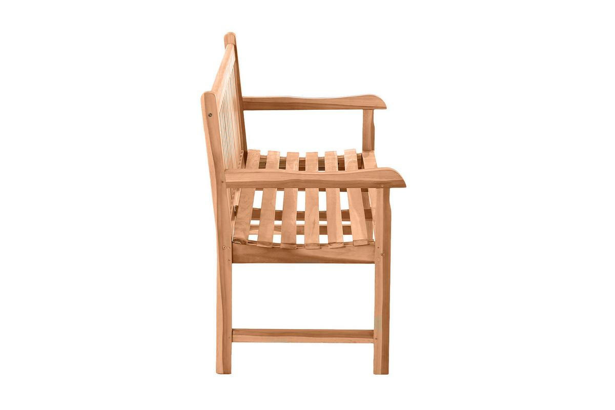 Gartenbank 3-Sitzer ca. 150 cm Naturfarben Teakholz - Naturfarben, Natur, Holz (150/92/63cm) - Gardenson
