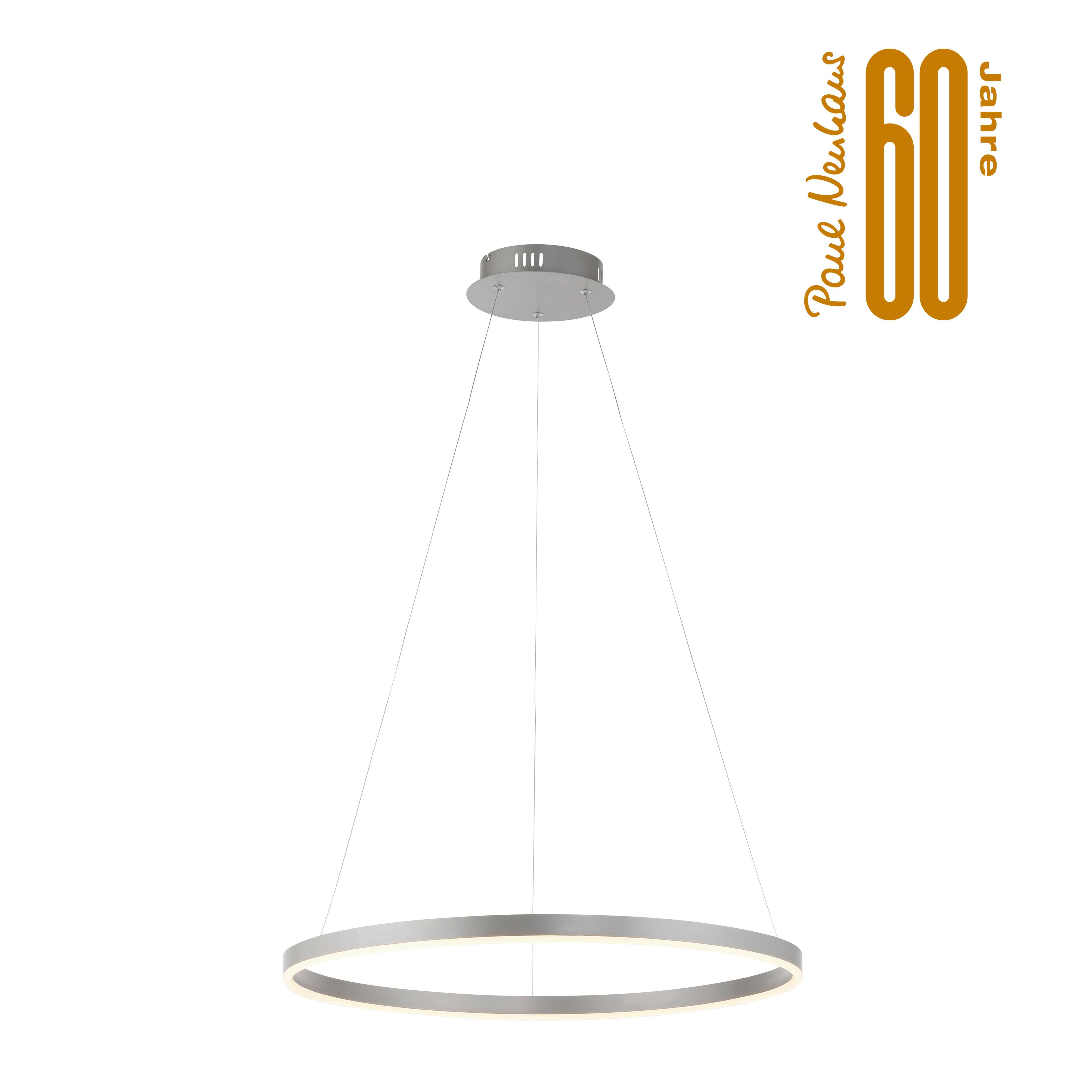 LAMPA WISZĄCA LED 15394-95 RITUS - kolor aluminiowy, Design, tworzywo sztuczne/metal (58,5/58,5/120cm)