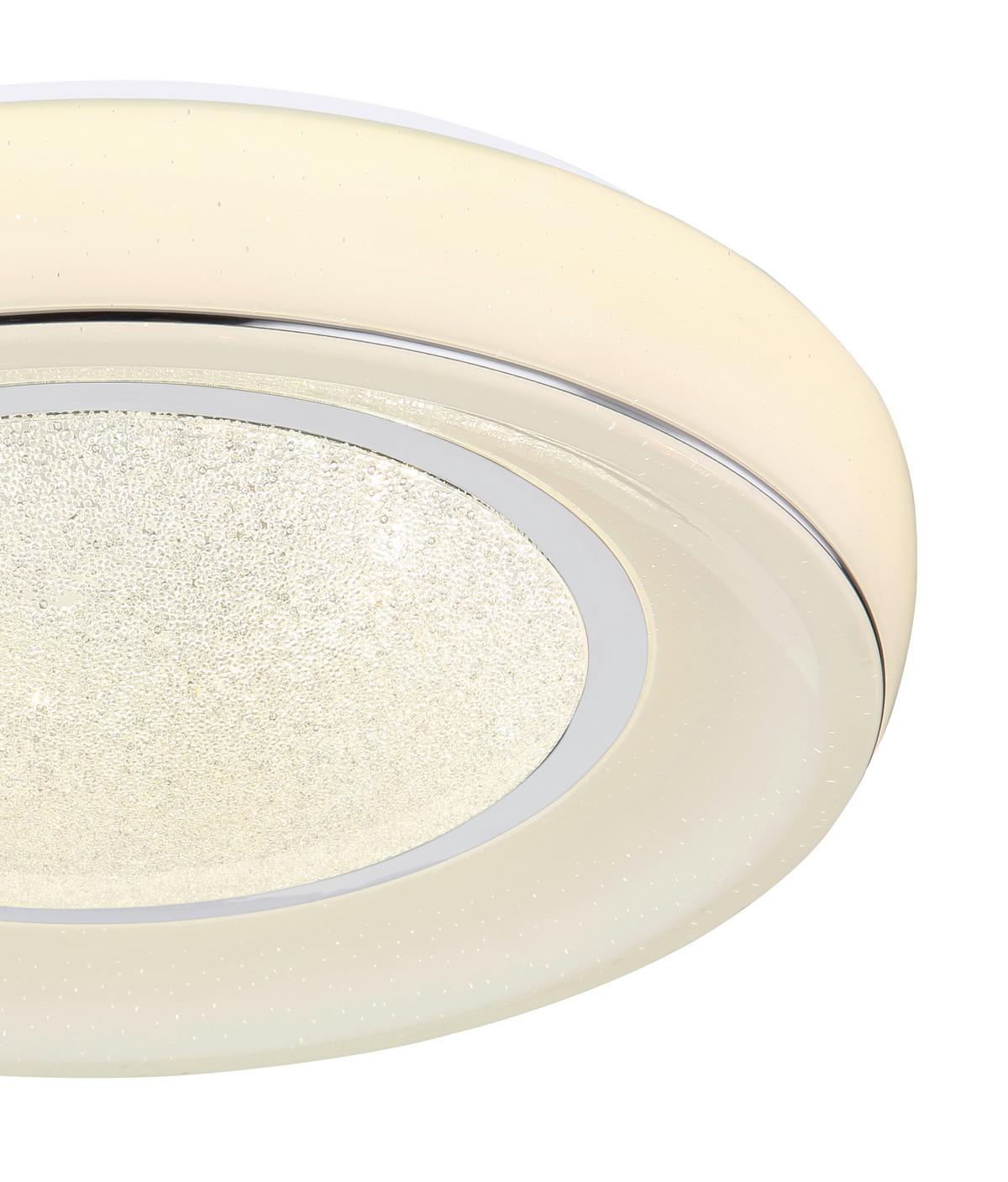 LAMPA SUFITOWA LED 483110-24DS - biały/opal, Basics, tworzywo sztuczne/metal (49/9cm) - Globo