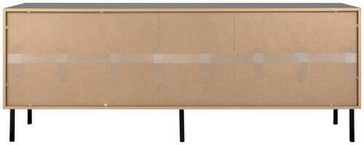 Tv-szekrény Lucca - fekete/többszínű, Design, faalapú anyag/fém (184,5/70/40cm) - MID.YOU