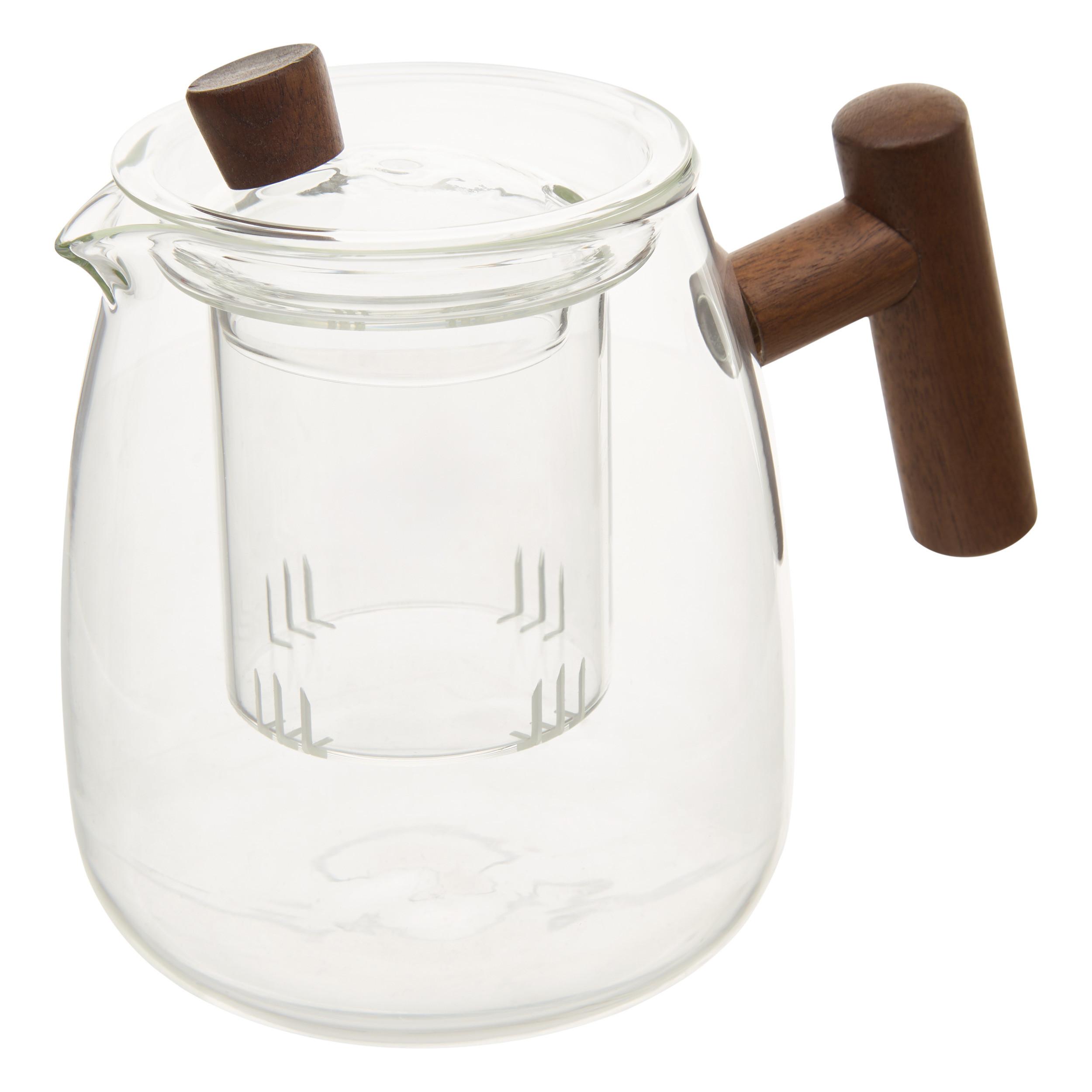Ceainic Kama cca. 800 ml - maro/transparent, Basics, sticlă (800ml)
