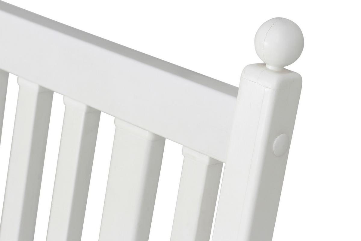 Gartenbank Weiß - Weiß, MODERN, Kunststoff (160/88/69cm) - Gardenson
