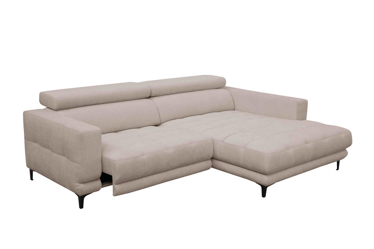Sarokkanapé Aspen - bézs, Konventionell, faalapú anyag/textil (264/192cm)