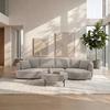SOFFA NILAS - beige/svart, Modern, metall/trä (322/154cm) - Bessagi Home