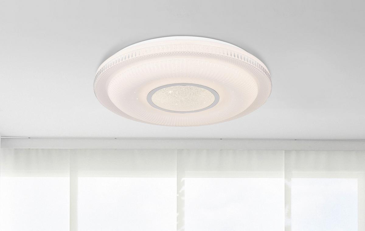 LED-DECKENLEUCHTE 48007FSH-30 TUYA - Design, Glas/Kunststoff (50/8,8cm) - Globo