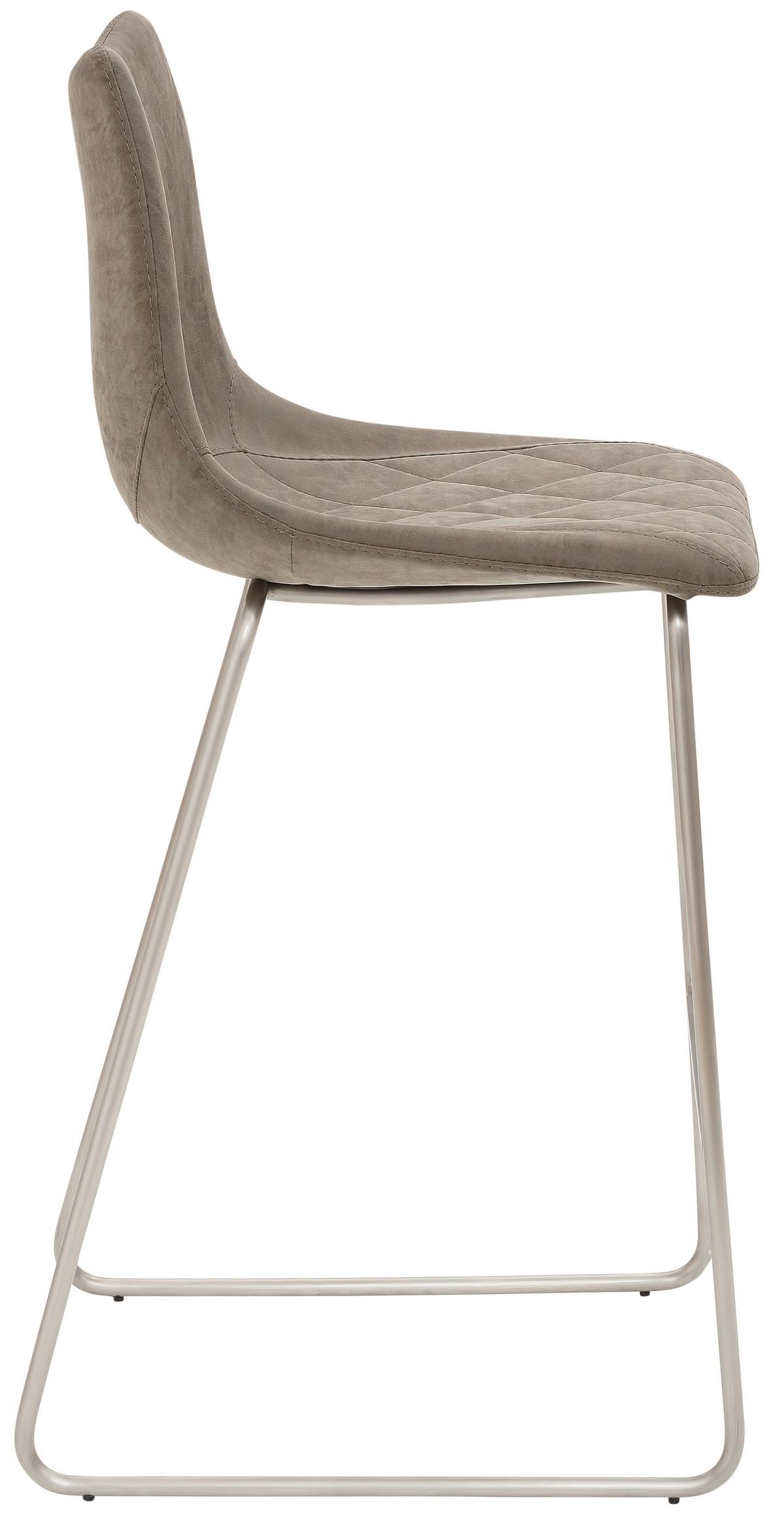 Barhocker My Solo ca. 49x100 cm Schlammfarben - Schlammfarben/Edelstahlfarben, KONVENTIONELL, Textil/Metall (49/99/51cm) - Livetastic