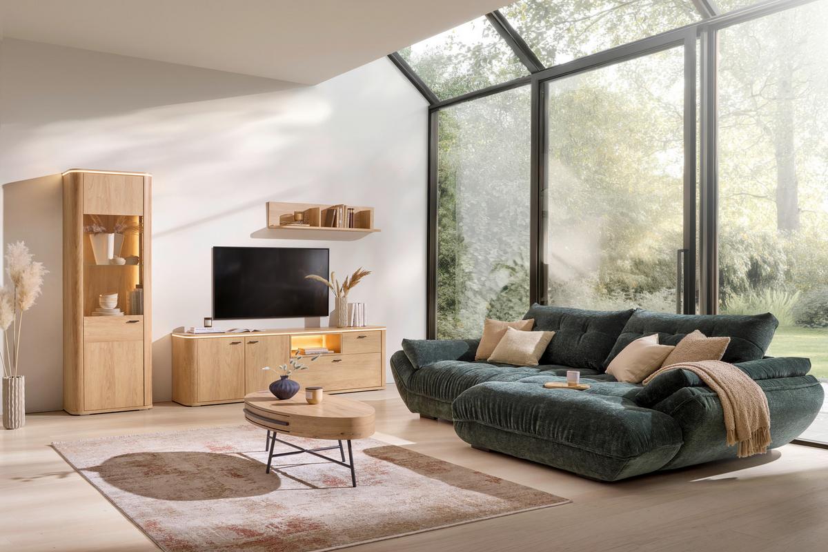 Wandboard Lagos Eichefarben Holzwerkstoff - Eichefarben, MODERN, Holzwerkstoff (120/27/23,4cm) - Premium Living