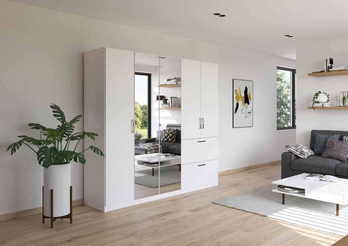 DULAP USI ROTATIVE PADUA - alb, Modern, material pe bază de lemn (225/210/54cm) - Modern Living