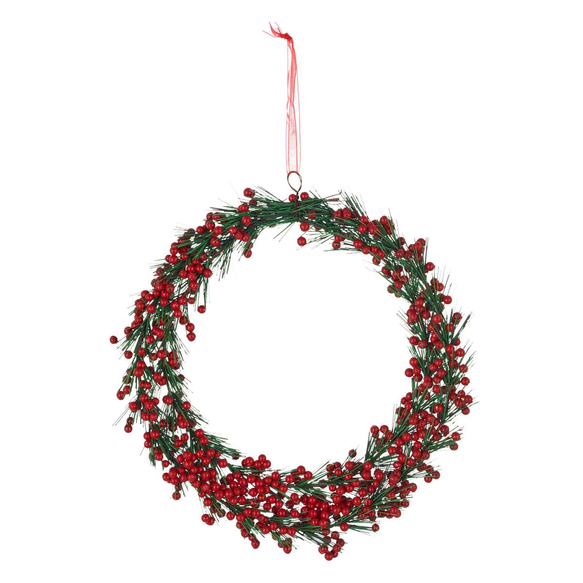 Venček Za Vrata Beerenkränzchen I - rdeča/zelena, Basics, umetna masa (25cm) - Mömax
