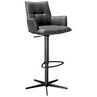 STOŁEK BAROWY OSAKA MOOVE - ciemnoszary/czarny, Design, metal/tkanina (56/110/55cm) - Novel