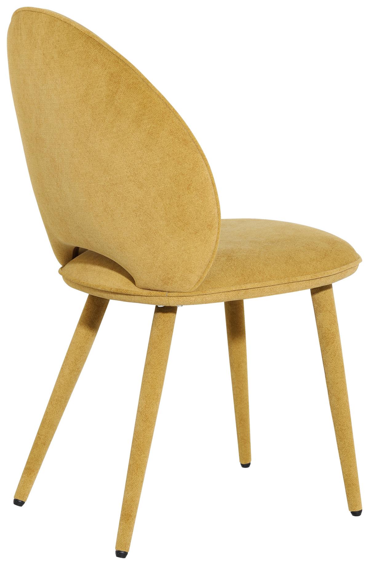 KRZESŁO LAVIK - żółty, Modern, metal/drewno (50/87/58,5cm) - Livetastic