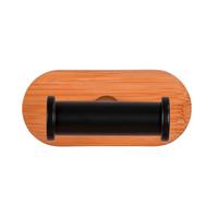 Handtuchhaken in Schwarz - Schwarz/Naturfarben, MODERN, Holz/Metall (10/4,5/7cm) - Mömax