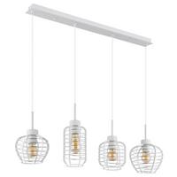 Viseća Svjetiljka Nesa - bijela/boje kroma, Basics, metal/plastika (90/20,5/120cm) - Globo