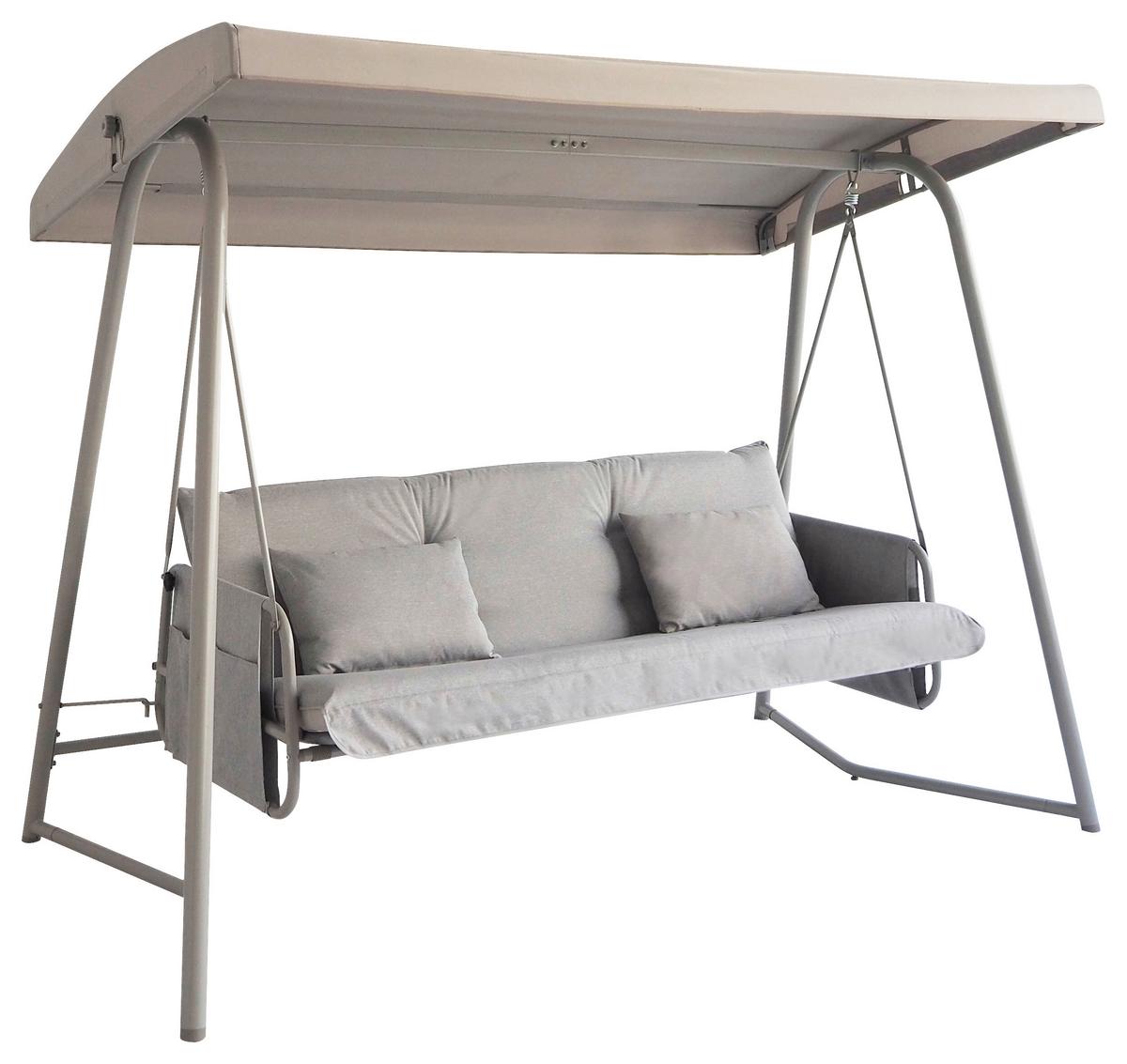 Hintaágy Montenegro - homokszínű, textil/fém (247/185/139cm) - Mömax