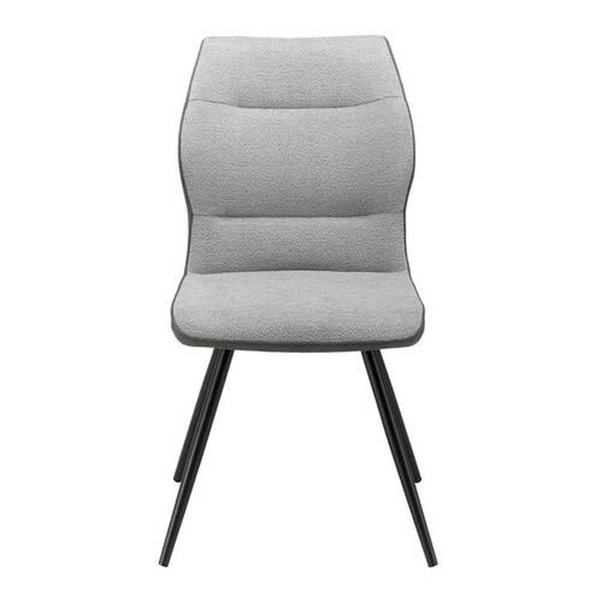 KRZESŁO EVA - czarny/szary, Modern, metal/drewno (49/91/59cm) - Bessagi Home