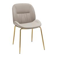 Stol Azra, Bež, Žamet - zlate barve/bež, Trend, kovina/tekstil (48/85/61cm) - Mömax