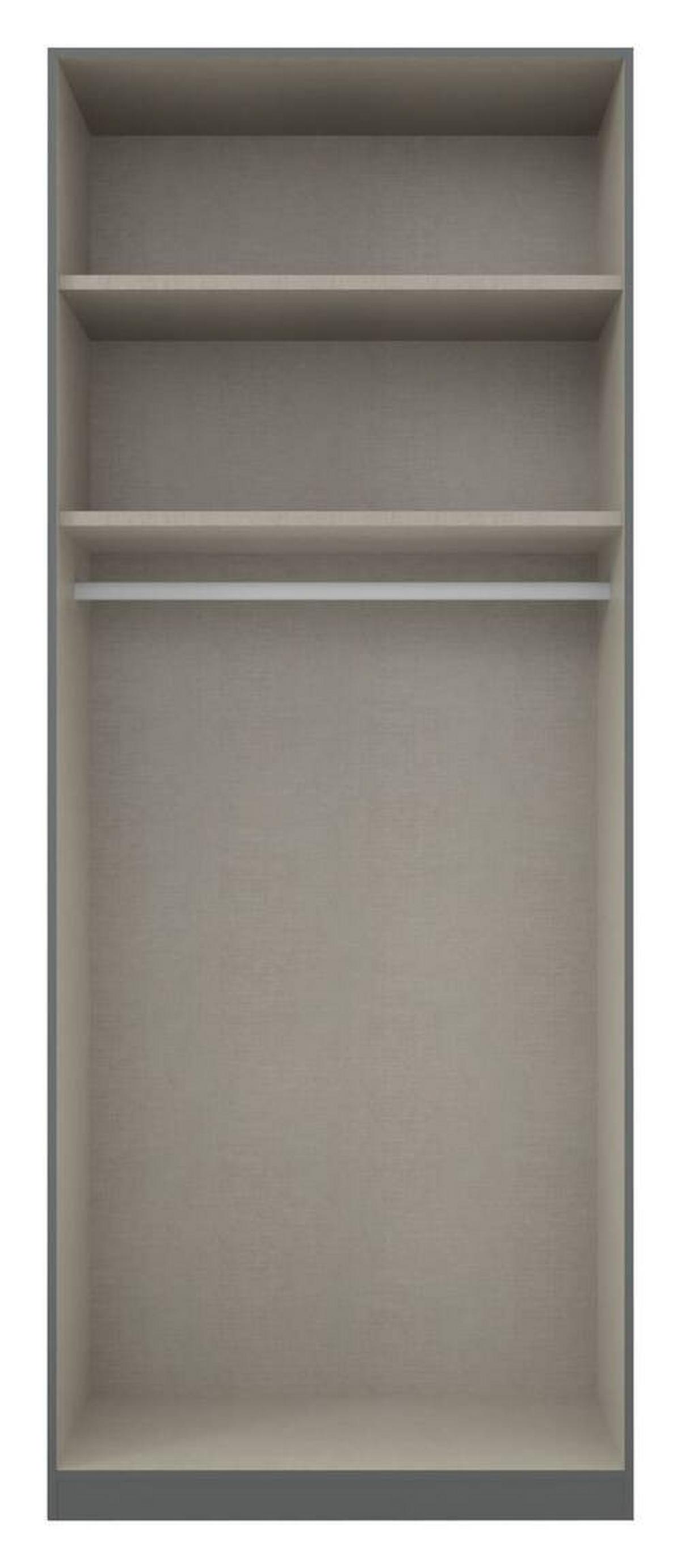 Ormar S Klasičnim Vratima Alabama - siva/boje aluminija, Moderno, drvni materijal (91/229/54cm) - Modern Living