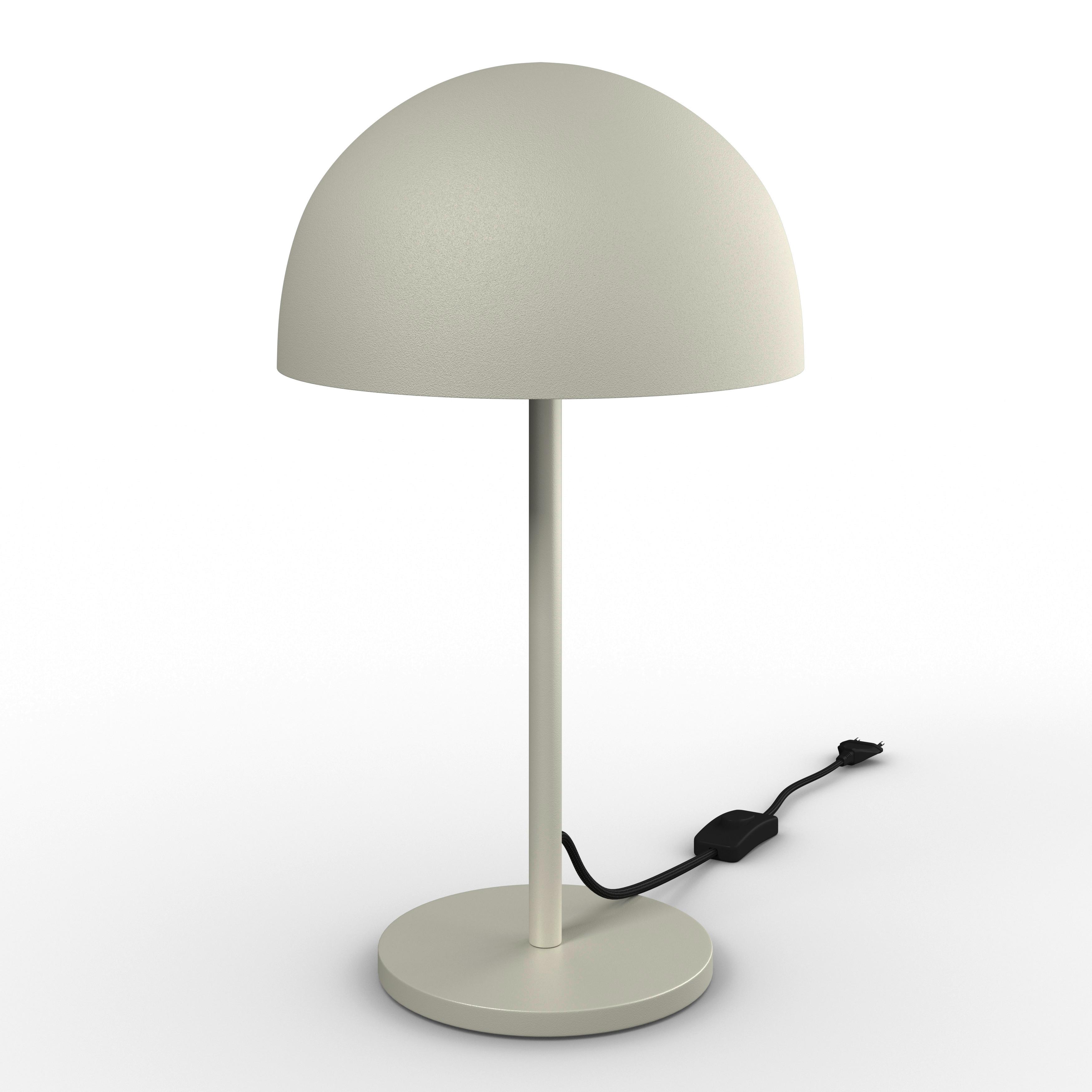 Tischleuchte Taila Hellgrau max. 40 Watt - Hellgrau/Grau, MODERN, Metall (28/46/28cm) - Bessagi Home