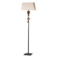 Stehleuchte Seregon Schwarz/Weiß max. 22 Watt - Schwarz/Weiß, Natur, Textil/Stein (45/25/170cm)