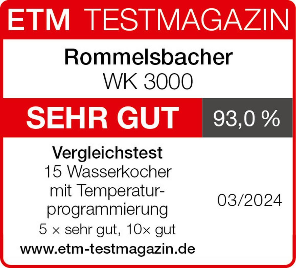 CZAJNIK ELEKTRYCZNY WK 3000 - kolor stalowy, Basics, metal (23/24/15cm) - Rommelsbacher